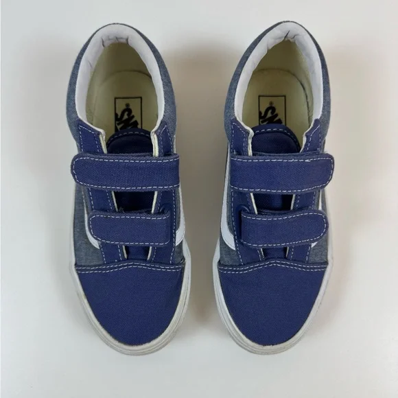 Kids' Vans® Old Skool Velcro® sneakers in chambray - Picture 2 of 6